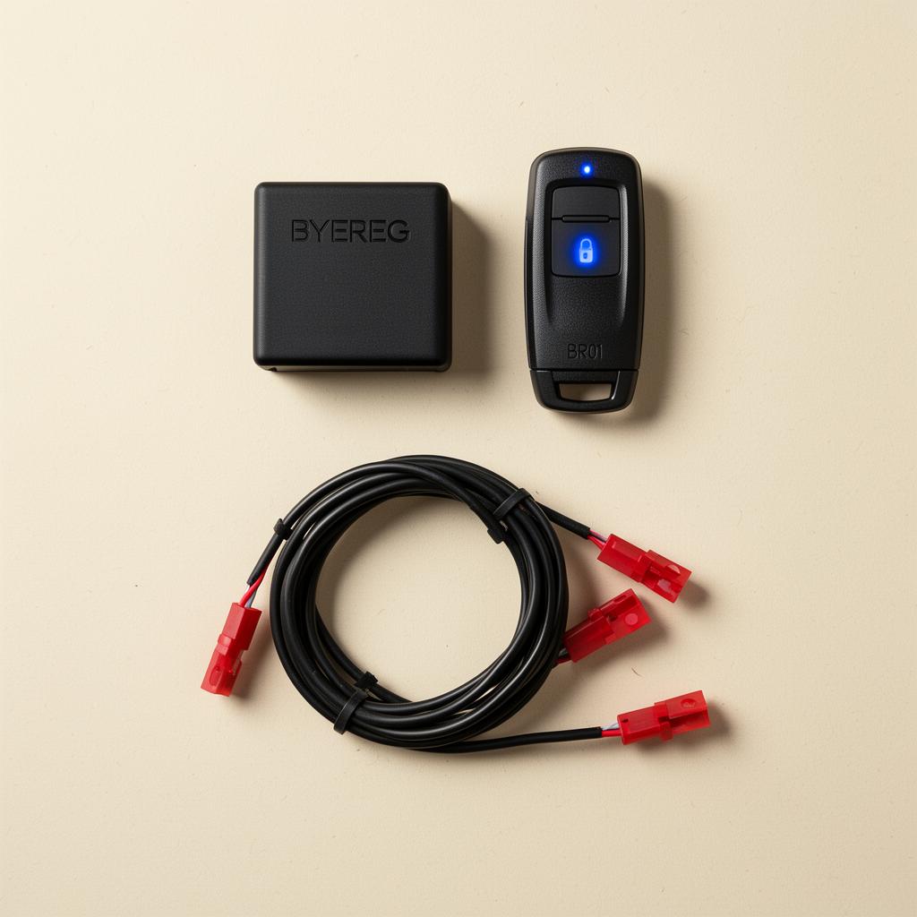 ByeReg KIT 01 — control module, fused harness, key fob